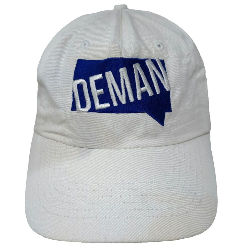 Hit 5 Panel White One Size Hat South Dakota Deman Graphic Strapback Adjustable